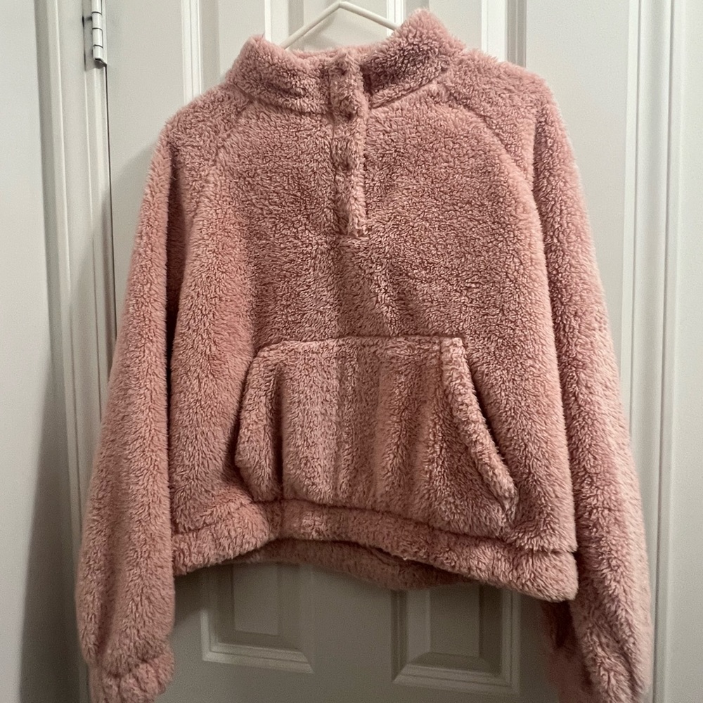 Aéropostale baby pink womens teddy jacket